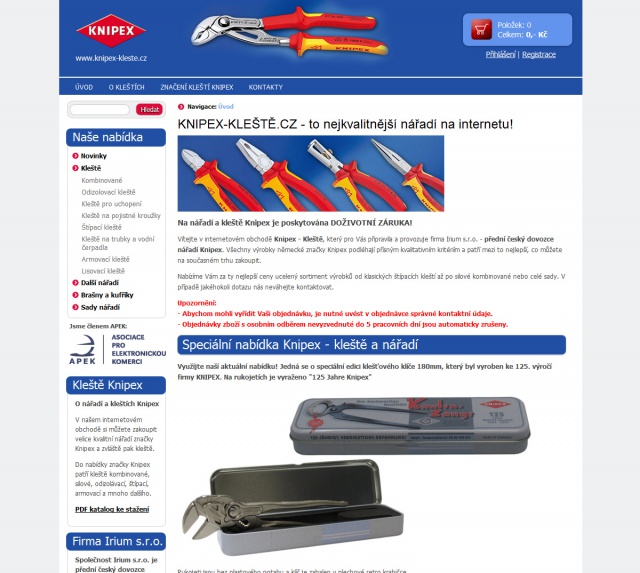 E-shop Knipex-Kleště.cz